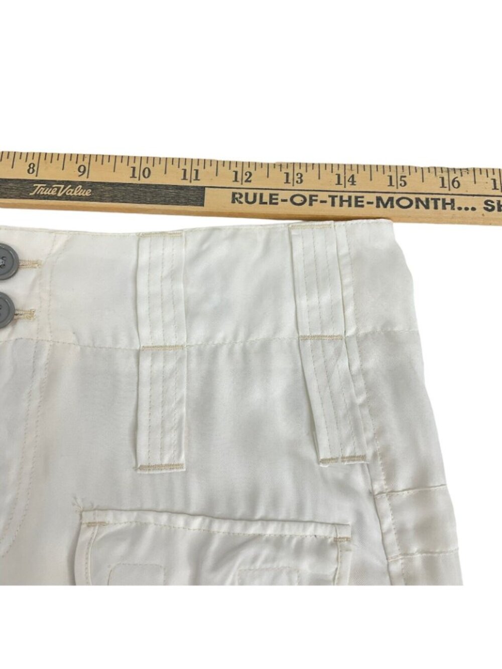 Pete & Greta Johnny Was Pants Women’s Sz 6 Marika Cargo Ivory Cupra $218 Nwot - Picture 9 of 13